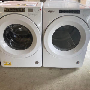 ge 24 inch front load smart washer with 5.0 cu. ft. capacity ft 24 inch gas smart dryer with 7.4 cu. ft. capacity, wifi enabled