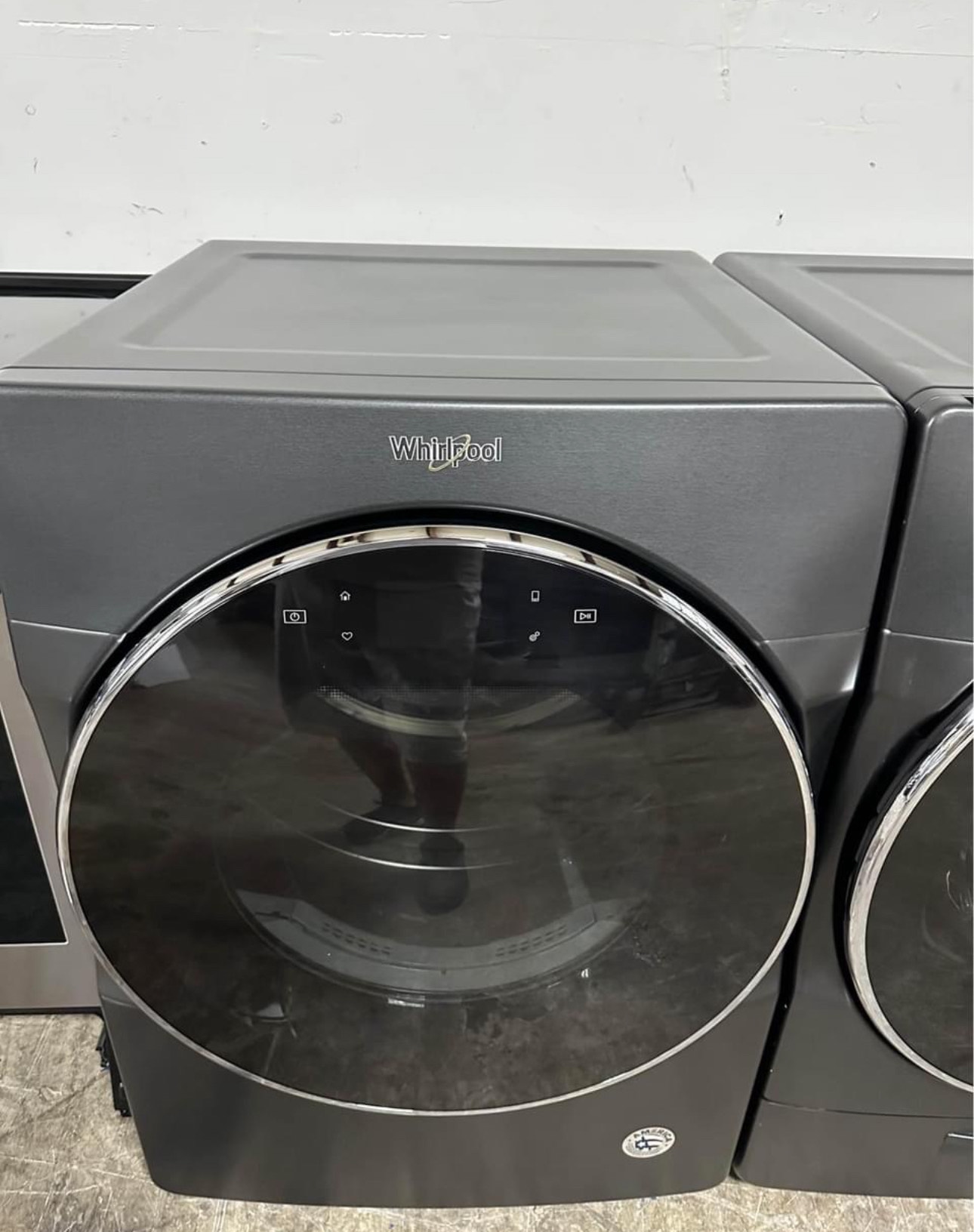 ge 24 inch front load smart washer with 5.0 cu. ft. capacity ft 24 inch gas smart dryer with 7.4 cu. ft. capacity, wifi enabled