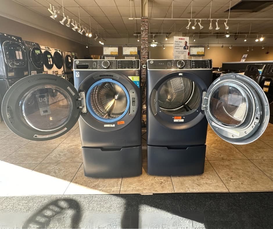 ge 24 inch front load smart washer with 5.0 cu. ft. capacity ft 24 inch gas smart dryer with 7.4 cu. ft. capacity, wifi enabled