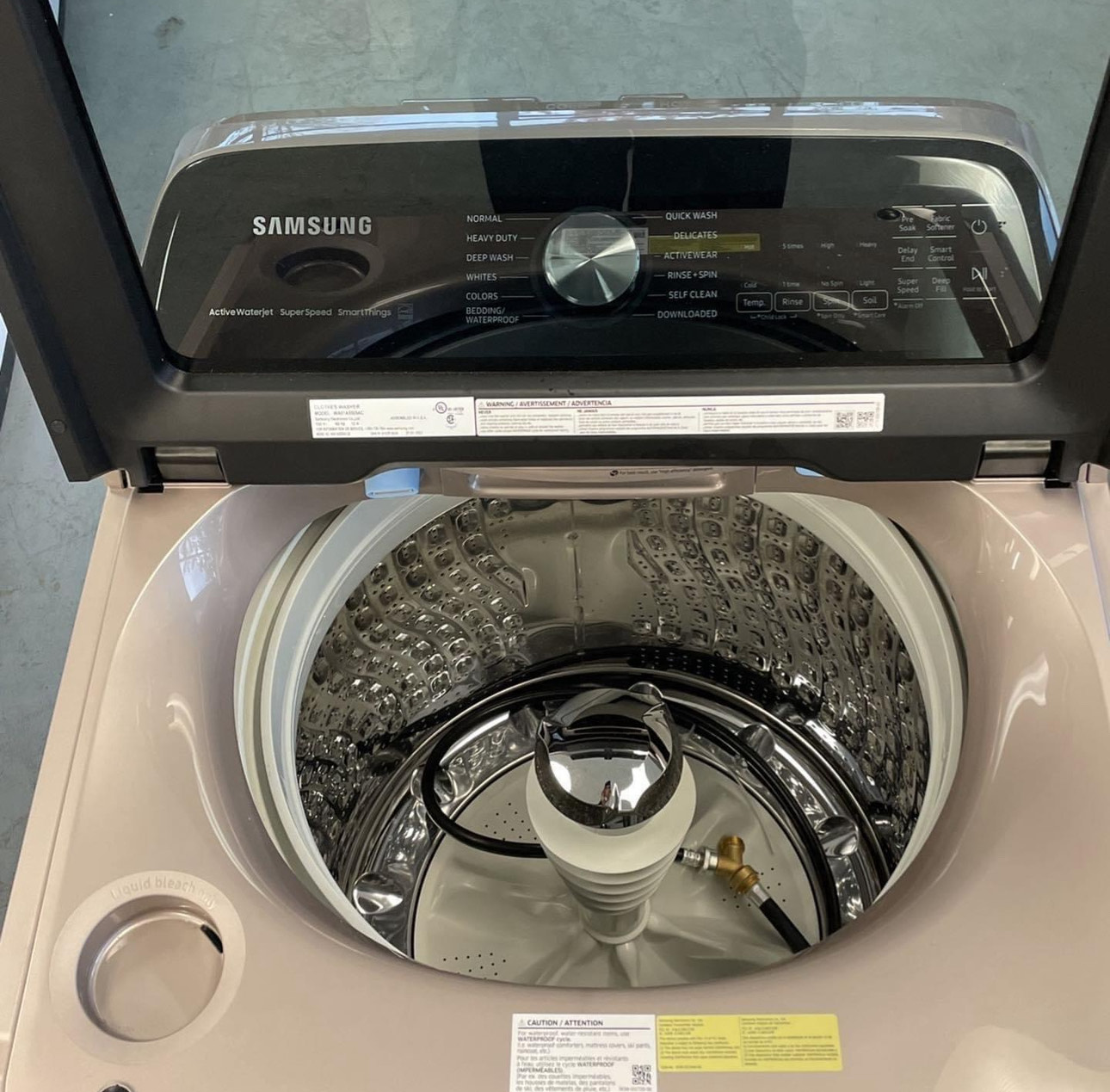 samsung 5.0 cu. ft. top load washer with active water jet in champagne ft 7.4 cu. ft. electric dryer with sensor dry in champagne samsung 5.0 cu. ft. top load washer with active water jet in champagne ft 7.4 cu. ft. electric dryer with sensor dry in champagne