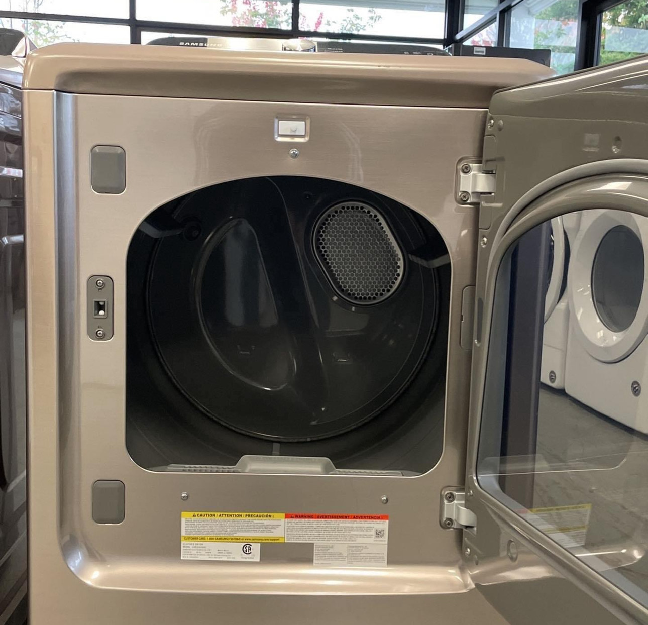 samsung 5.0 cu. ft. top load washer with active water jet in champagne ft 7.4 cu. ft. electric dryer with sensor dry in champagne samsung 5.0 cu. ft. top load washer with active water jet in champagne ft 7.4 cu. ft. electric dryer with sensor dry in champagne