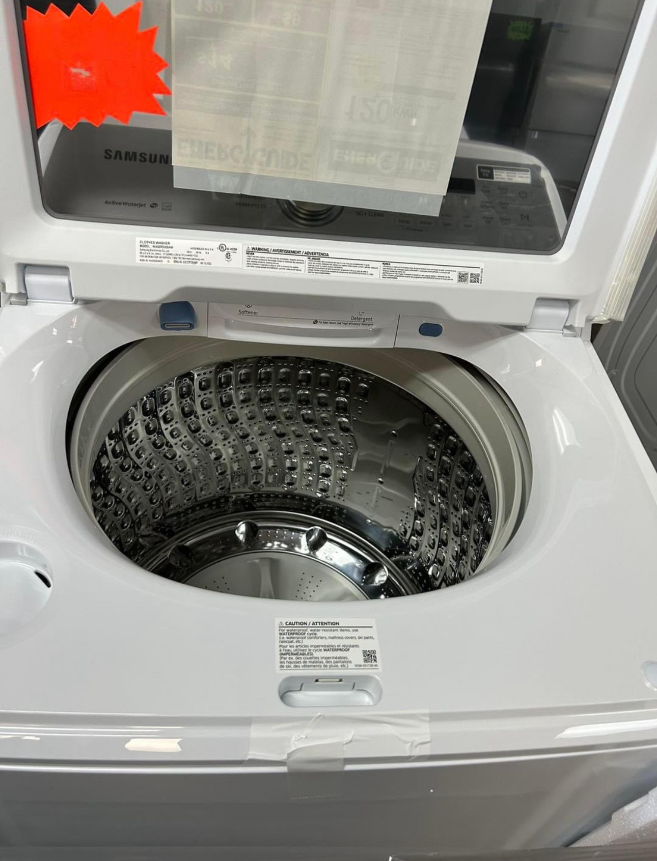 samsung 5.0 cu. ft. top load washer with active water jet in champagne ft 7.4 cu. ft. electric dryer with sensor dry in champagne