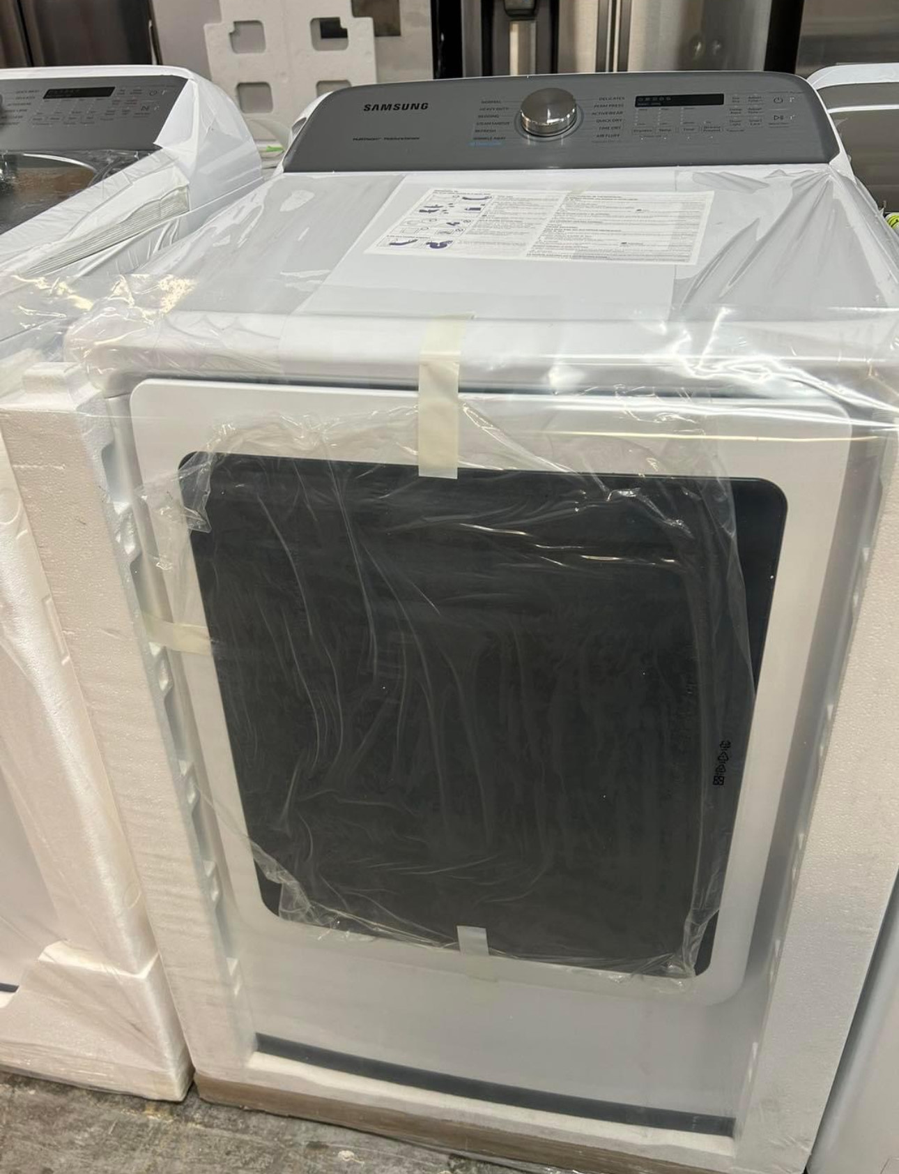 samsung 5.0 cu. ft. top load washer with active water jet in champagne ft 7.4 cu. ft. electric dryer with sensor dry in champagne