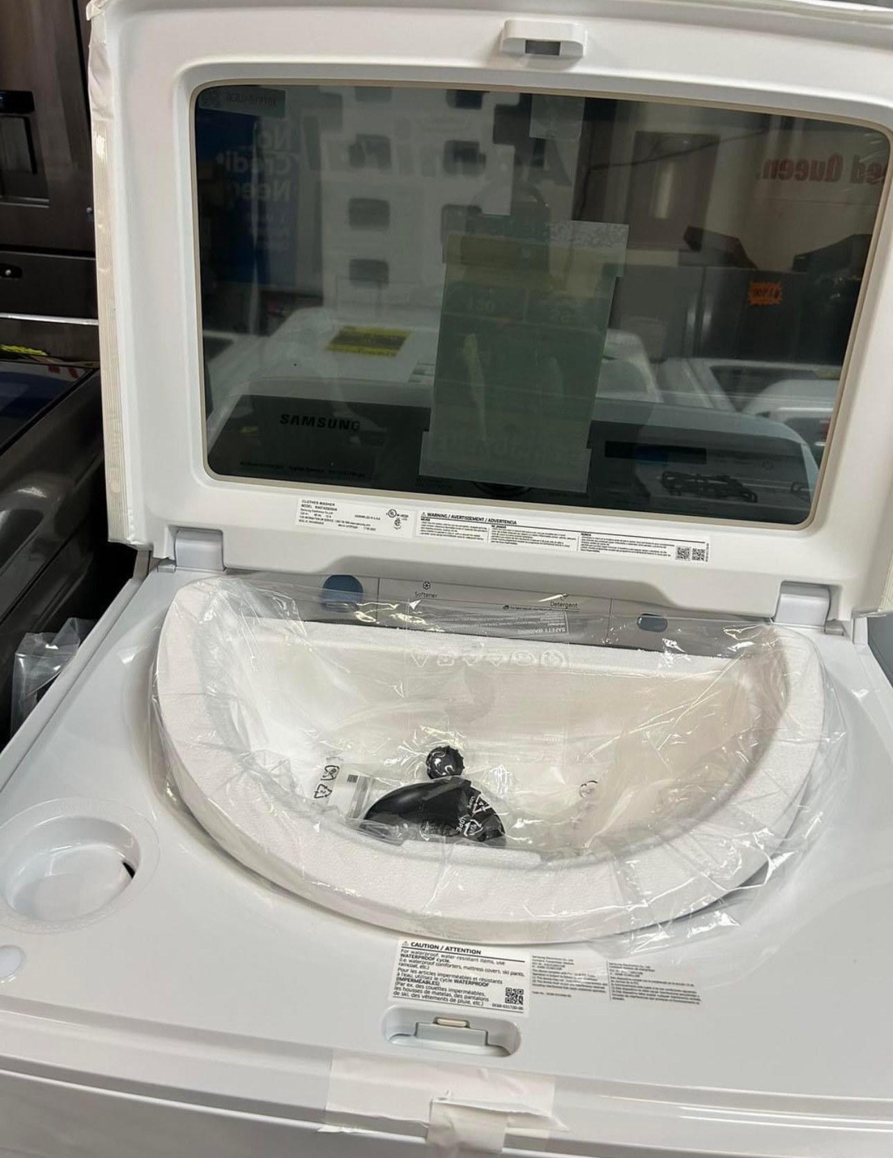 samsung 5.0 cu. ft. top load washer with active water jet in champagne ft 7.4 cu. ft. electric dryer with sensor dry in champagne