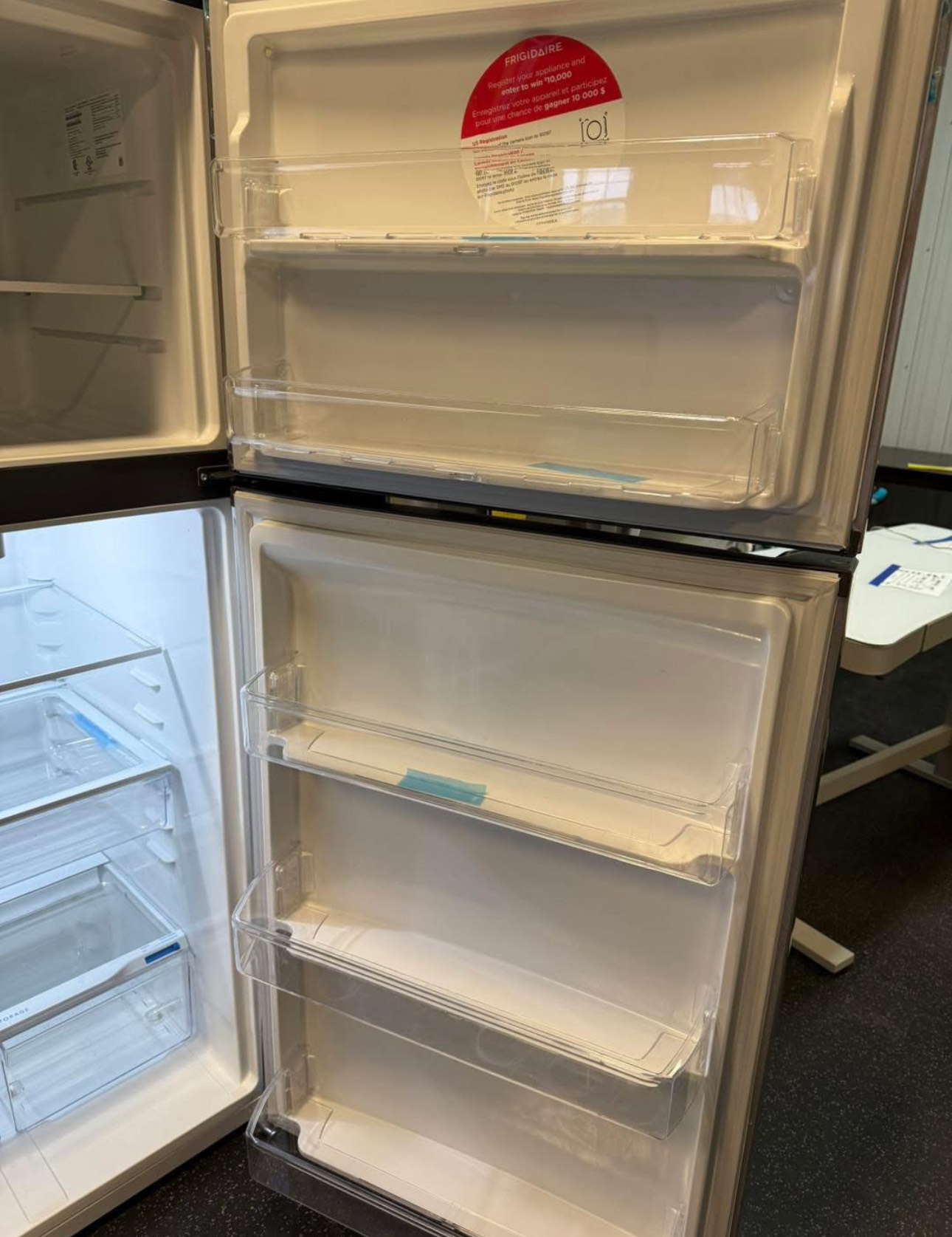 frigidaire 20.4 cu. ft. freestanding top freezer refrigerator with a stainless steel finish. frigidaire 20.4 cu. ft. freestanding top freezer refrigerator with a stainless steel finish.