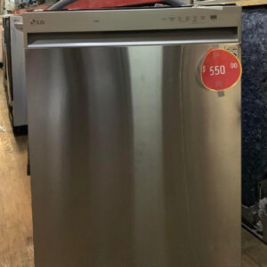 lg 24 inch, front control built in dishwasher featuring quadwash technology, dynamic dry system, and a neverust™ stainless steel tub