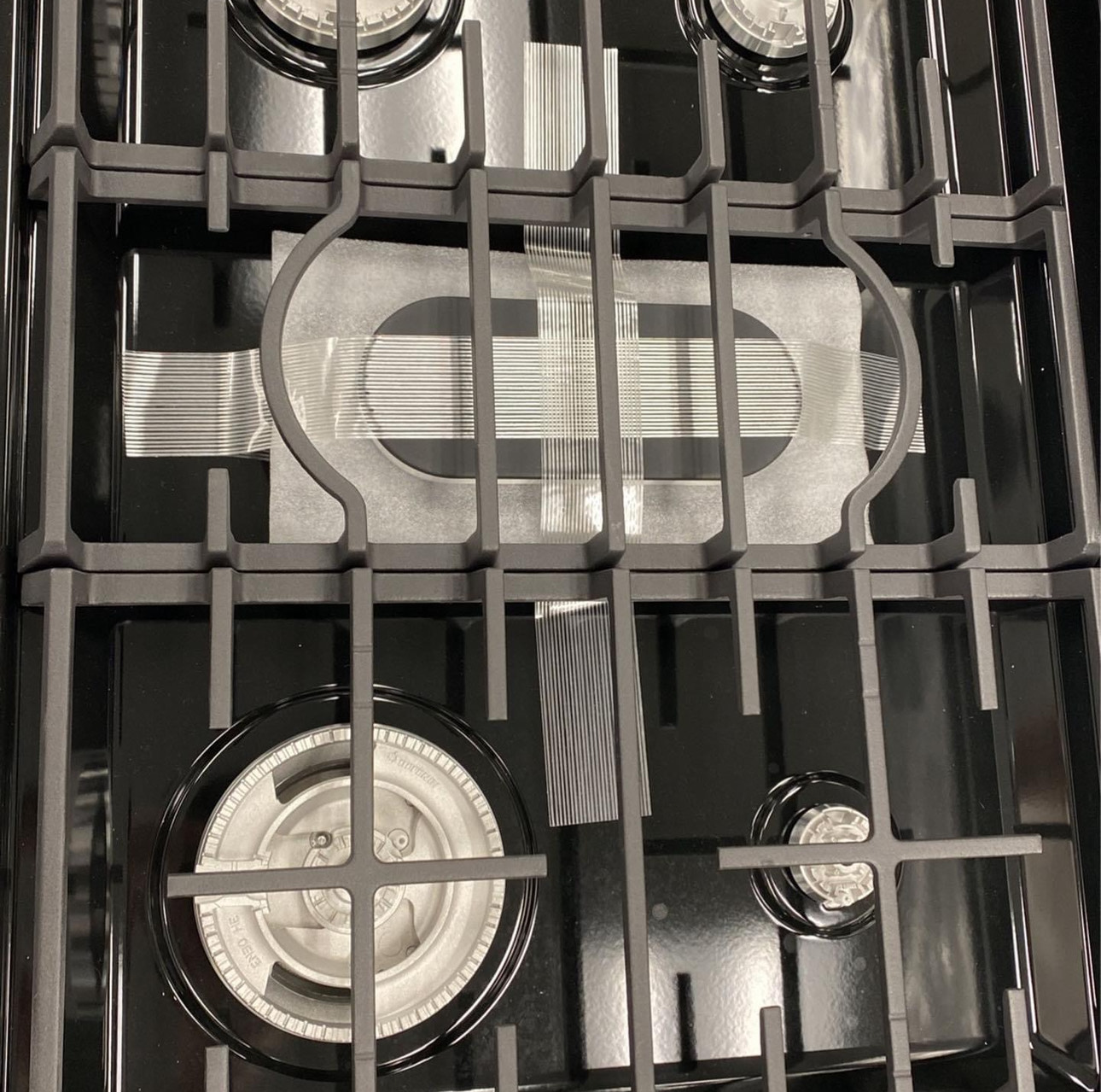 samsung 30 inch freestanding gas range with a 5.8 cu. ft. convection oven, a 5 burner cooktop, and a storage drawer.