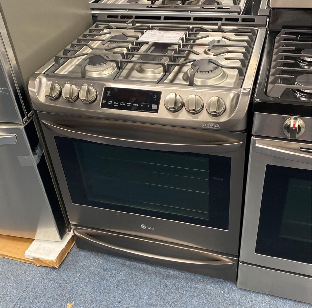 lg 30 inch slide in gas range with a 6.3 cu. ft. oven capacity and probake convection® system